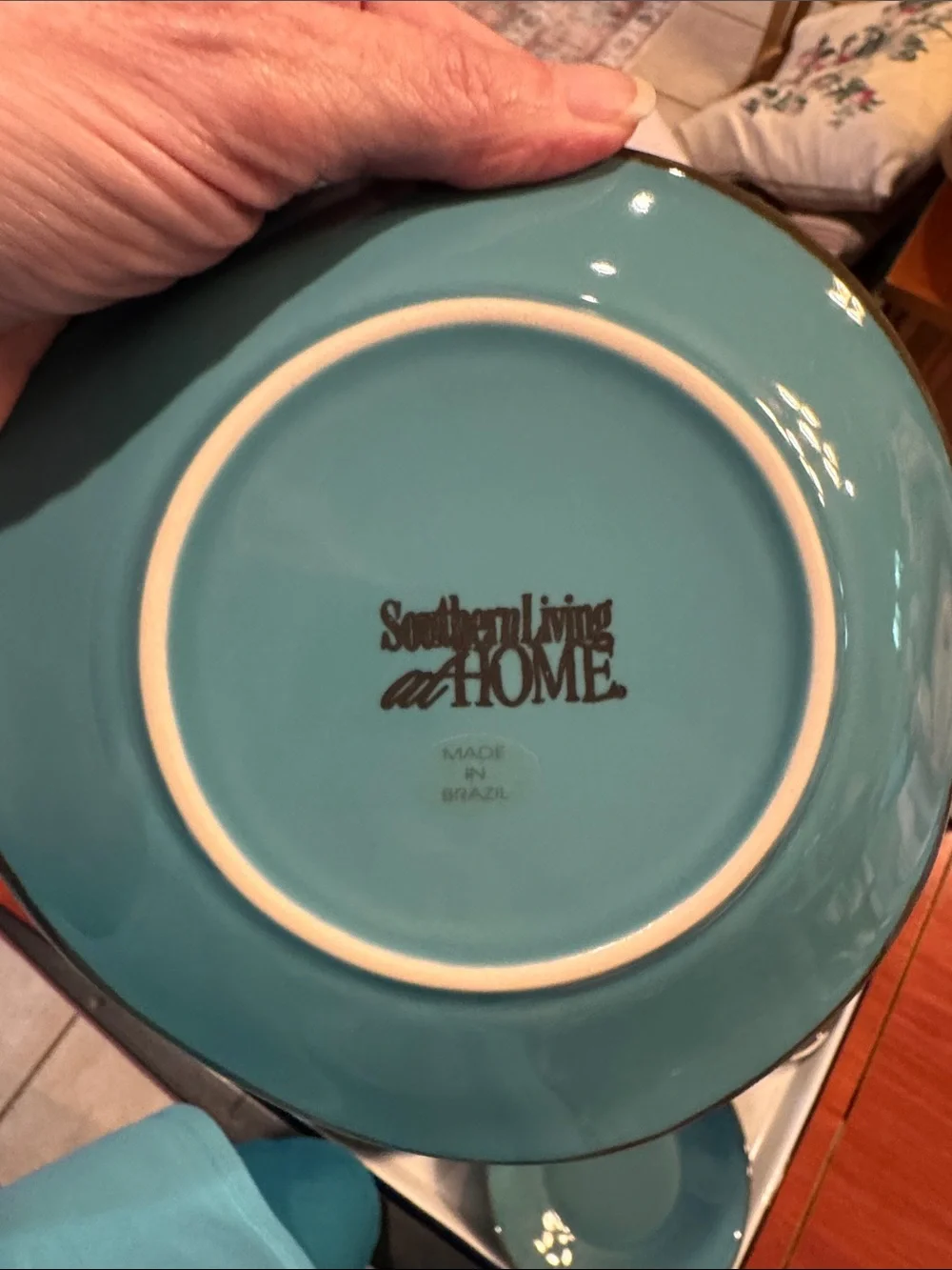 Southern Living At Home Teal Ceramic Dessert Bowls - Set of 6